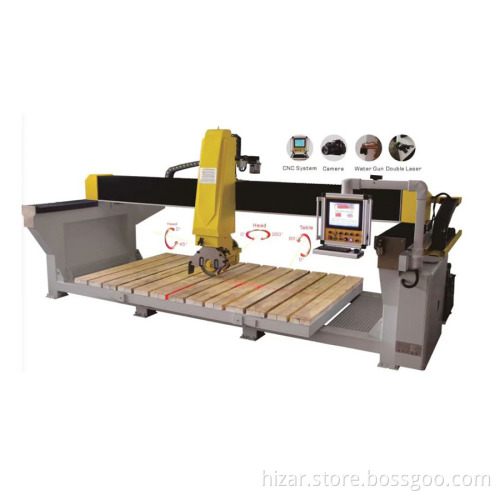 Hizar Granite CNC Stone Cutting 5 Axis Bridge Saw Machine